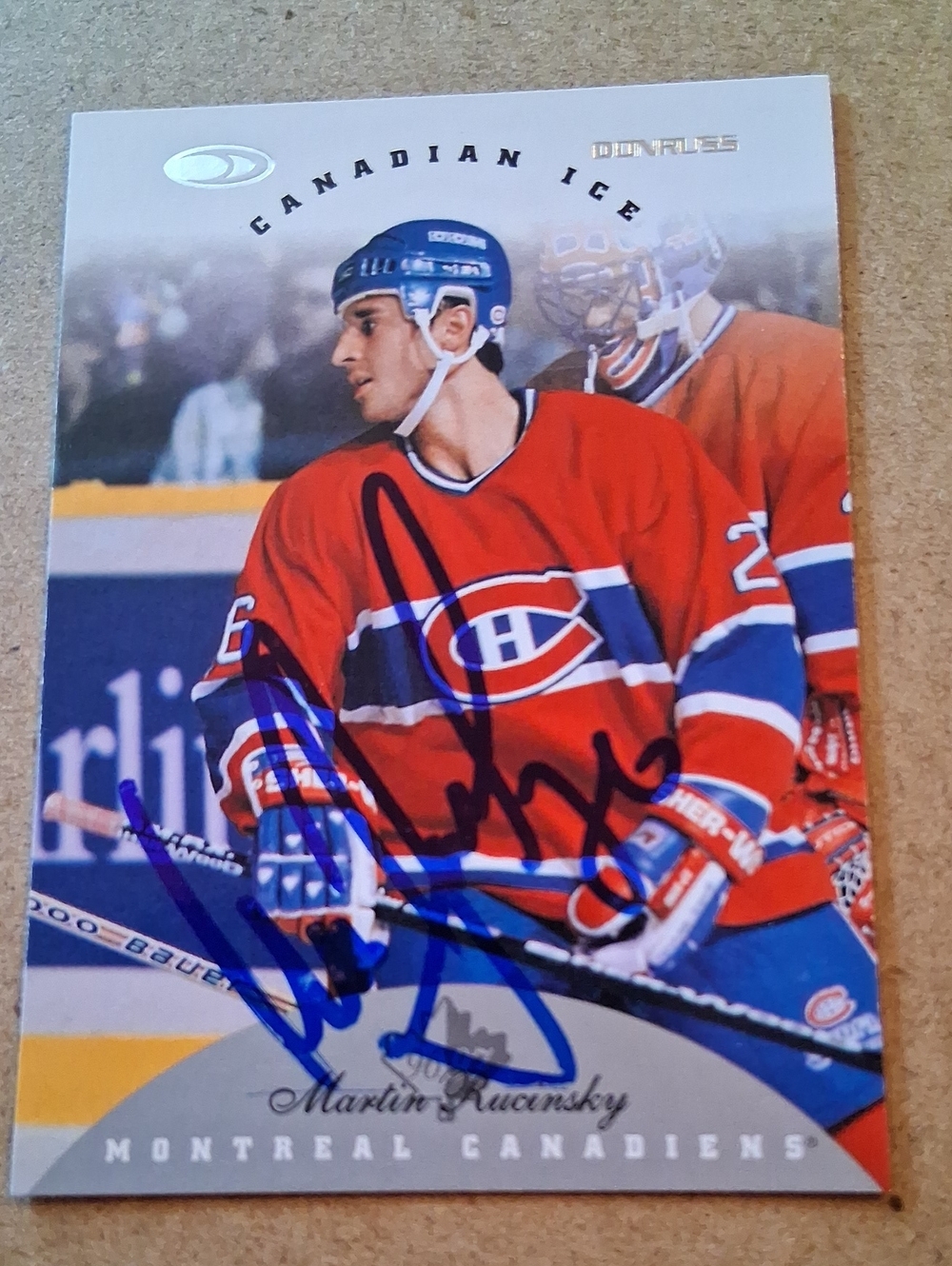 Montreal Canadiens Martin Rucinsky Autographed Hockey Card - Red